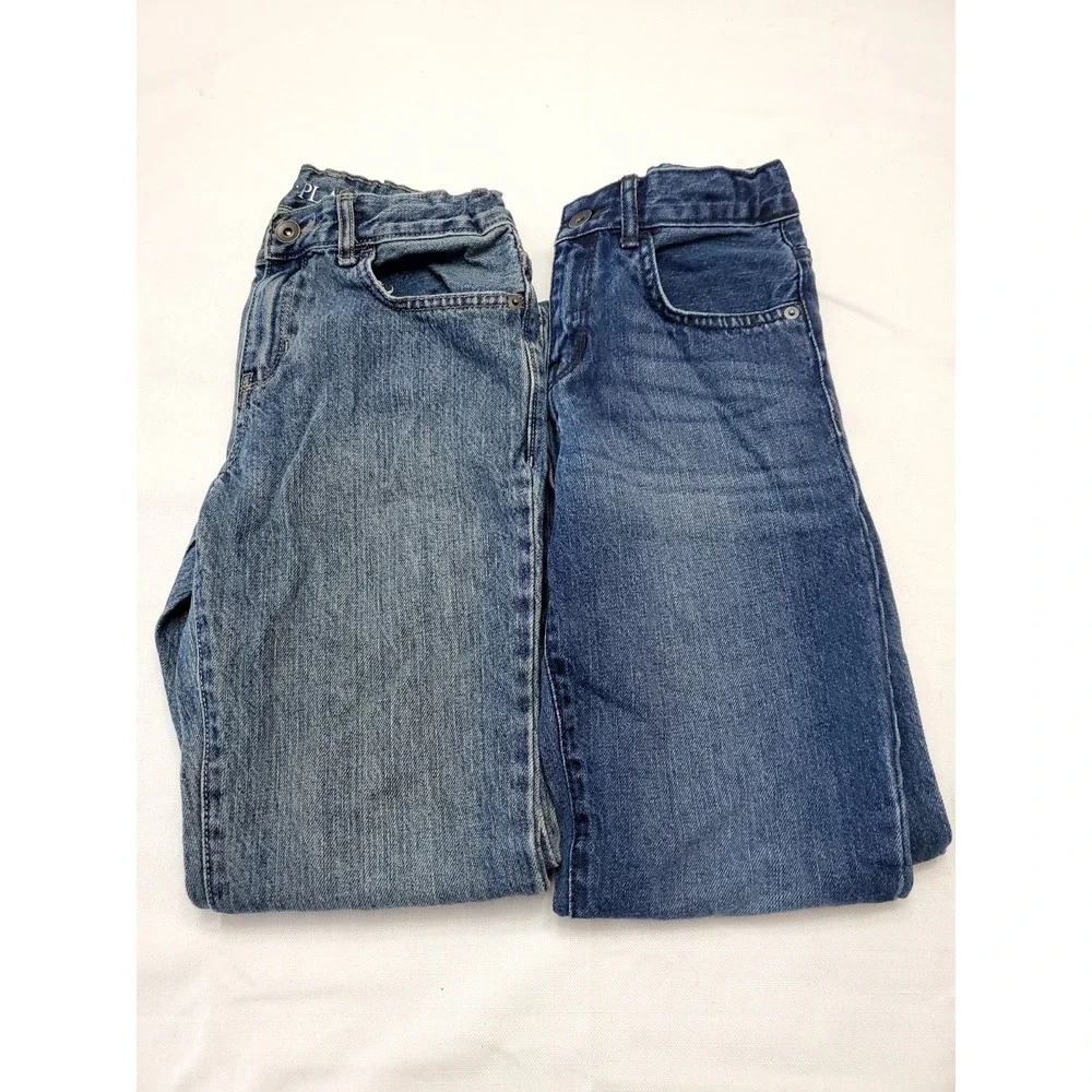 2 Pair-The Children's Place ● Boys Denim Jeans ● Adjustable‎ Waist ● Size 10